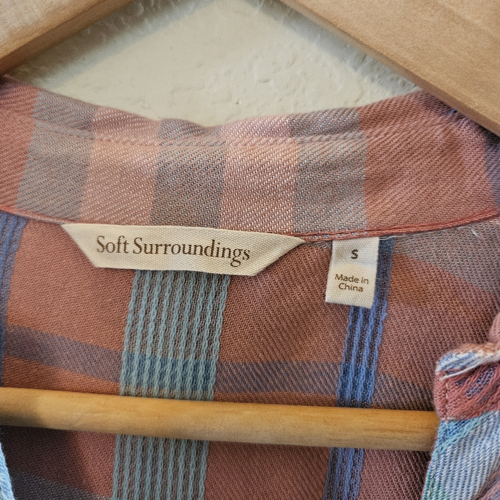 Soft Surroundings Womens Patchwork Plaid Check Tu… - image 4